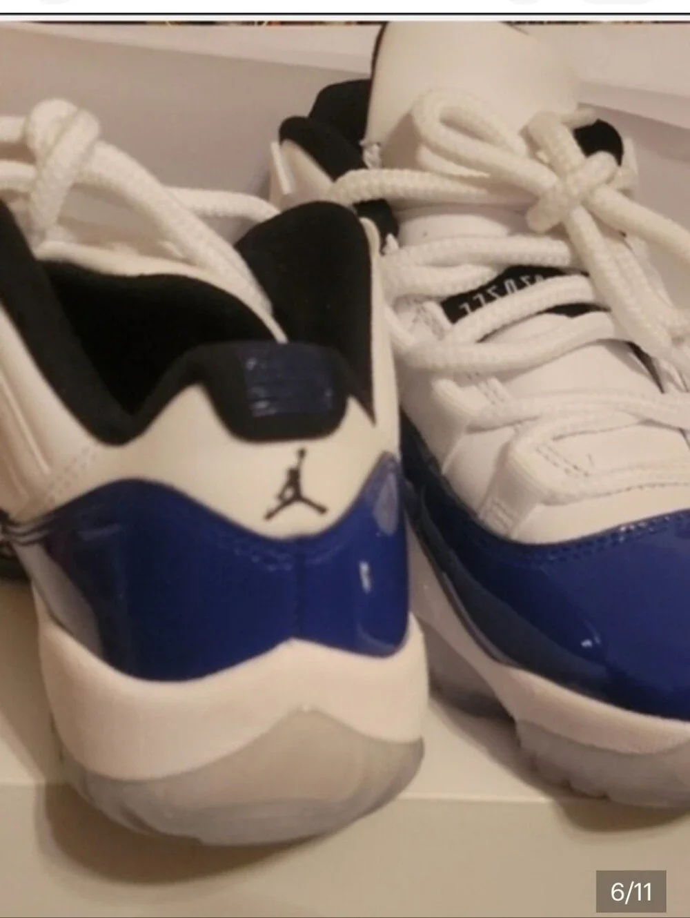Jordan White, Blue and Black Low-Top Sneakers